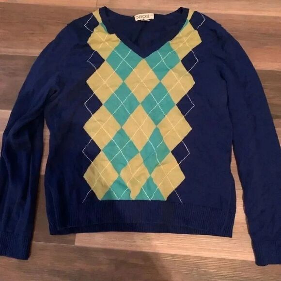 ❤️ vintage y2k argyle sweater - Picture 1 of 3